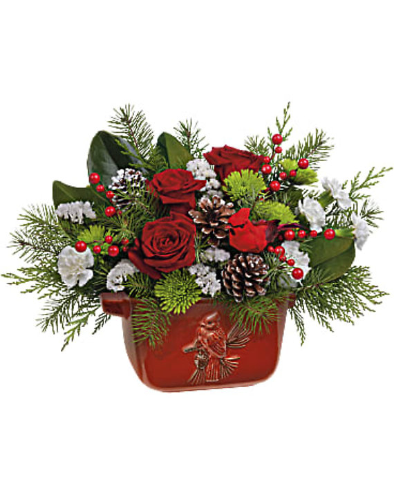 TELEFLORA CARDINAL CENTERPIECE